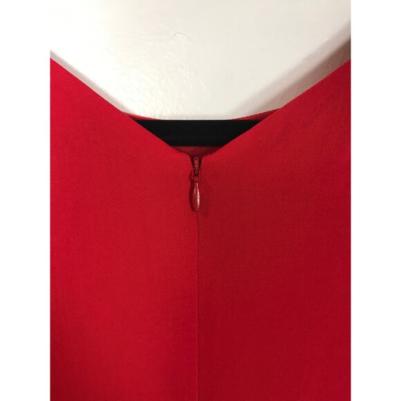 New Escada Sport 38 Cardinal Red Dress Stretch Wool Designer Cocktail Party - Picture 7 of 12